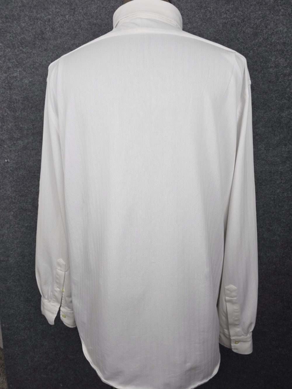 Polo Ralph Lauren White Knit Dress Shirt Men's XXL Long Sleeve Cotton Textured - Picture 4 of 10